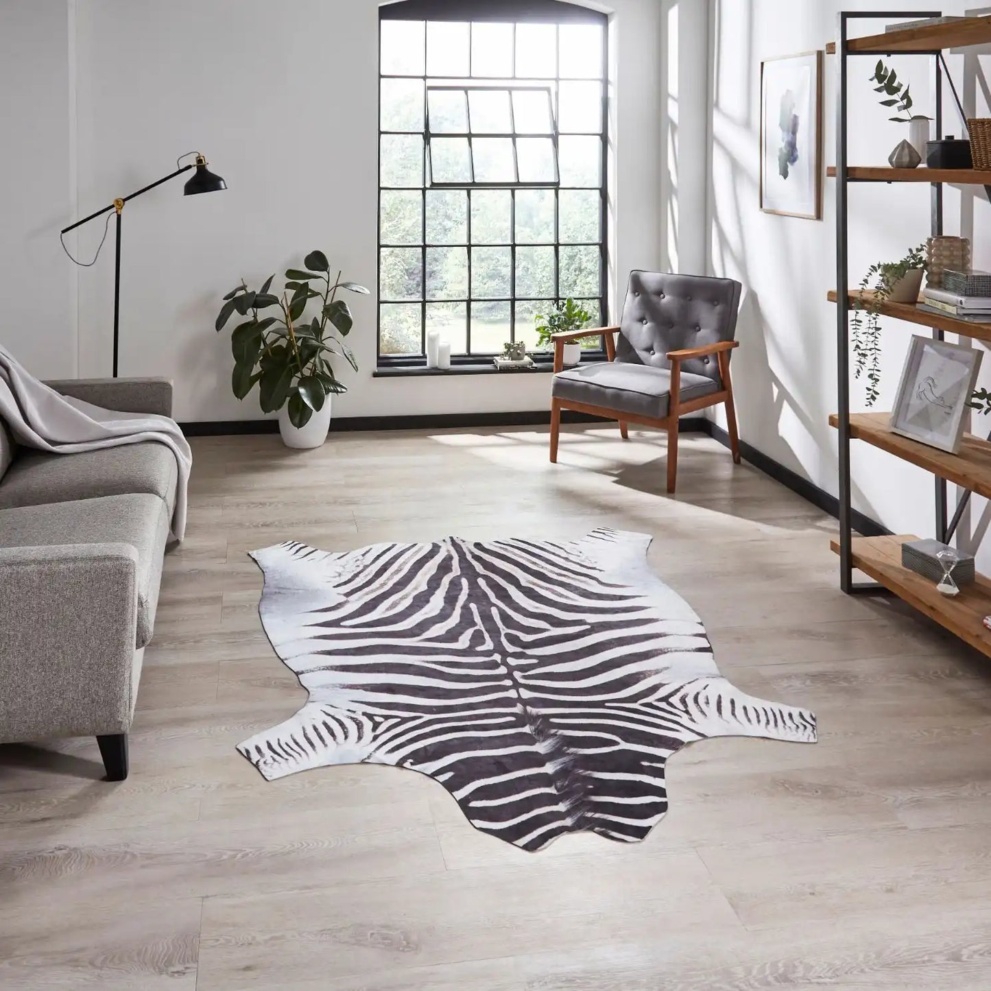 Faux Animal Print Zebra Print Rug RS