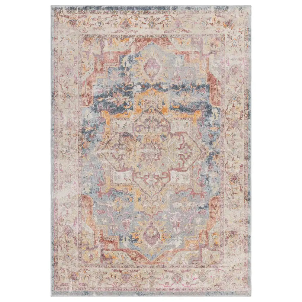Asiatic flores azin fr01 Multicoloured Living Room Floral Rug.