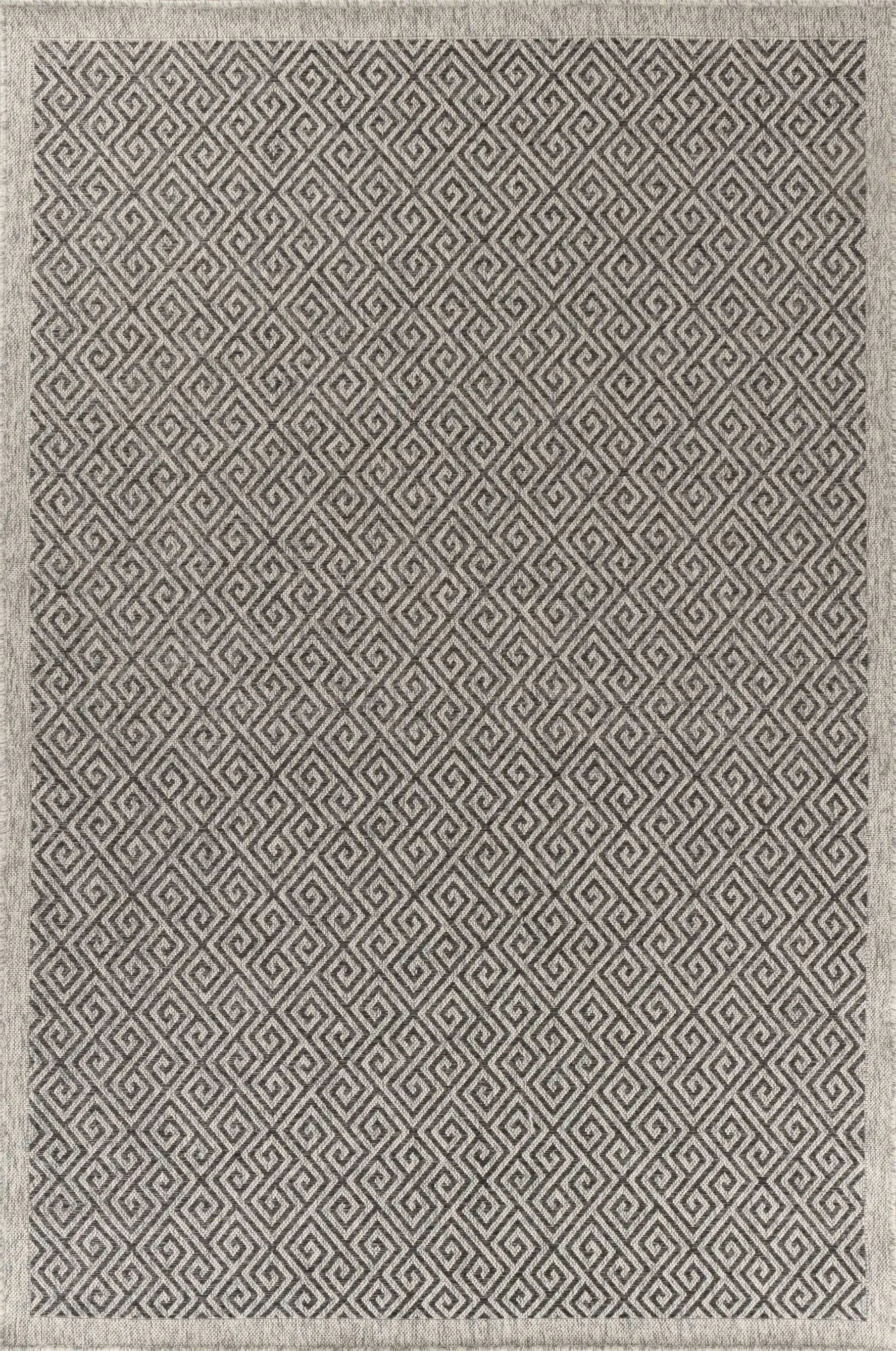Harper Outdoor Greek Key Dark Grey Rug – The Rug Seller