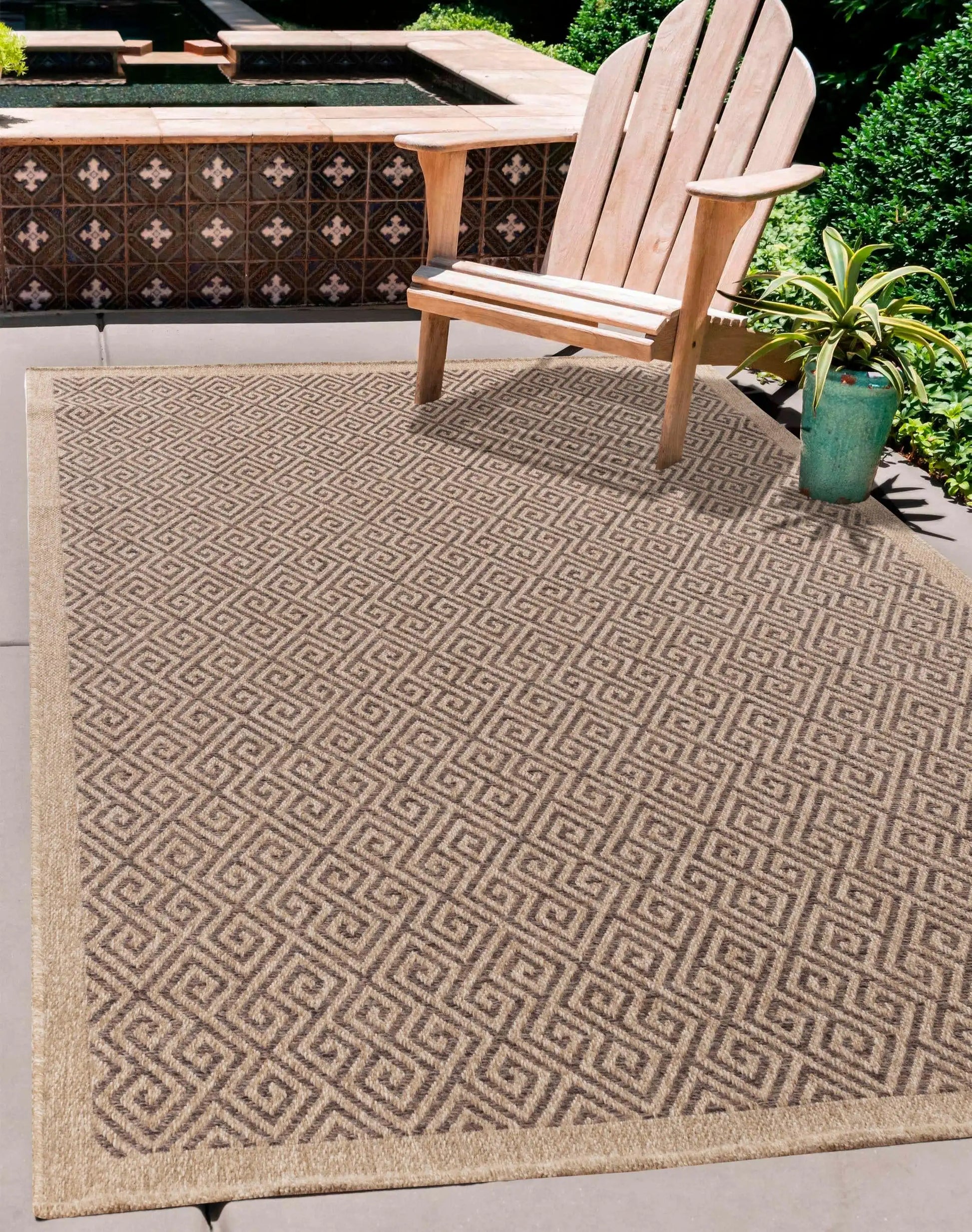 Harper Outdoor Greek Key Jute Rug – The Rug Seller