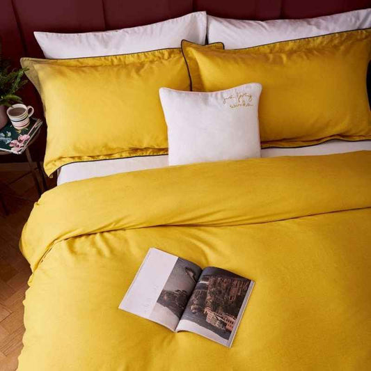Good Morning Sunshine Bedding Duvet Cover and Pillowcase By Joules in Gold