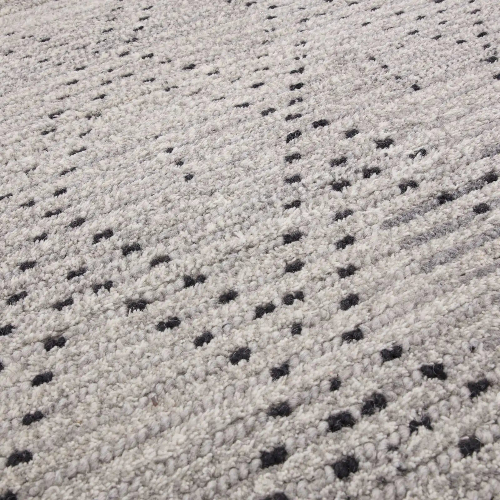 Asiatic nepal grey black diamond Grey Living Room Moroccan Rug.