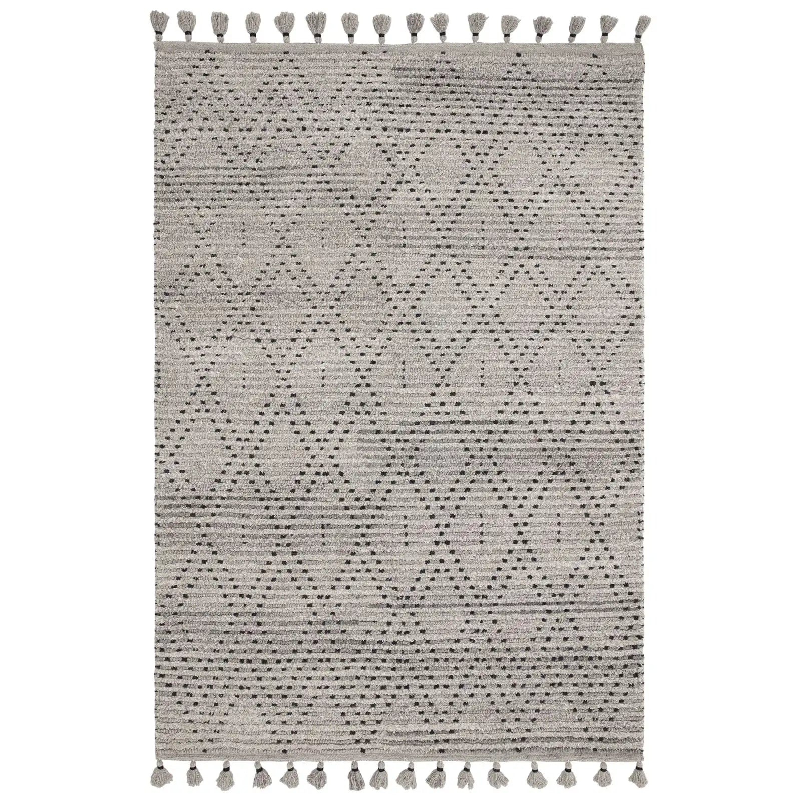 Asiatic nepal grey black diamond Grey Living Room Moroccan Rug.