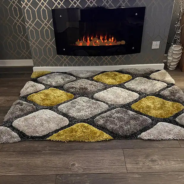 Noble House 9247 Grey Yellow Rug RS
