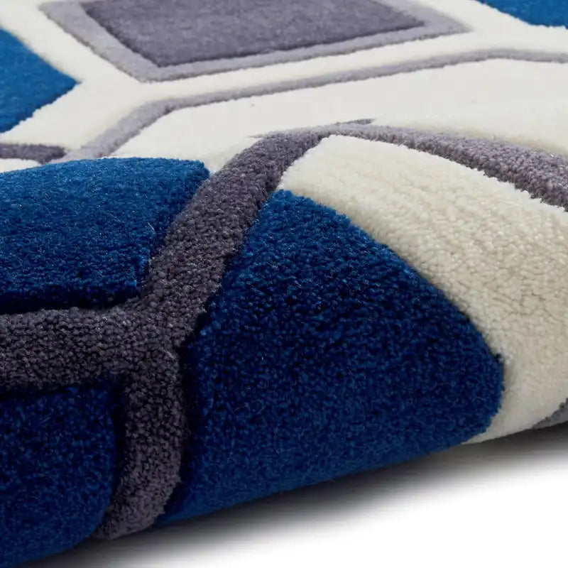 HK 9238 Ivory Navy Rug RS