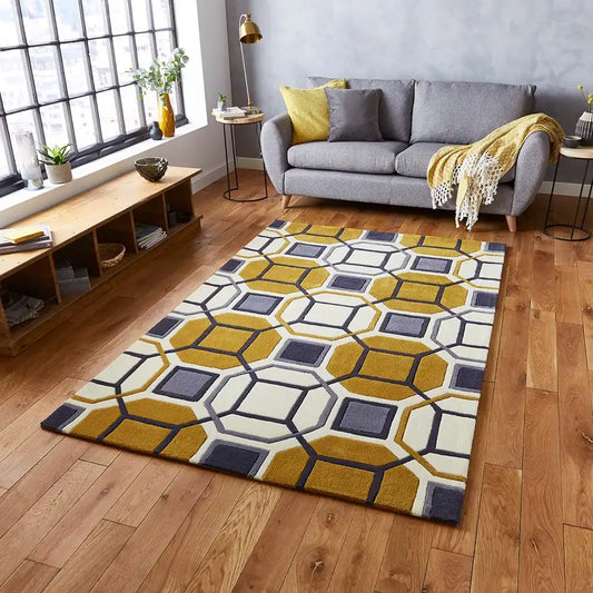 HK 9238 Ivory Yellow Rug RS