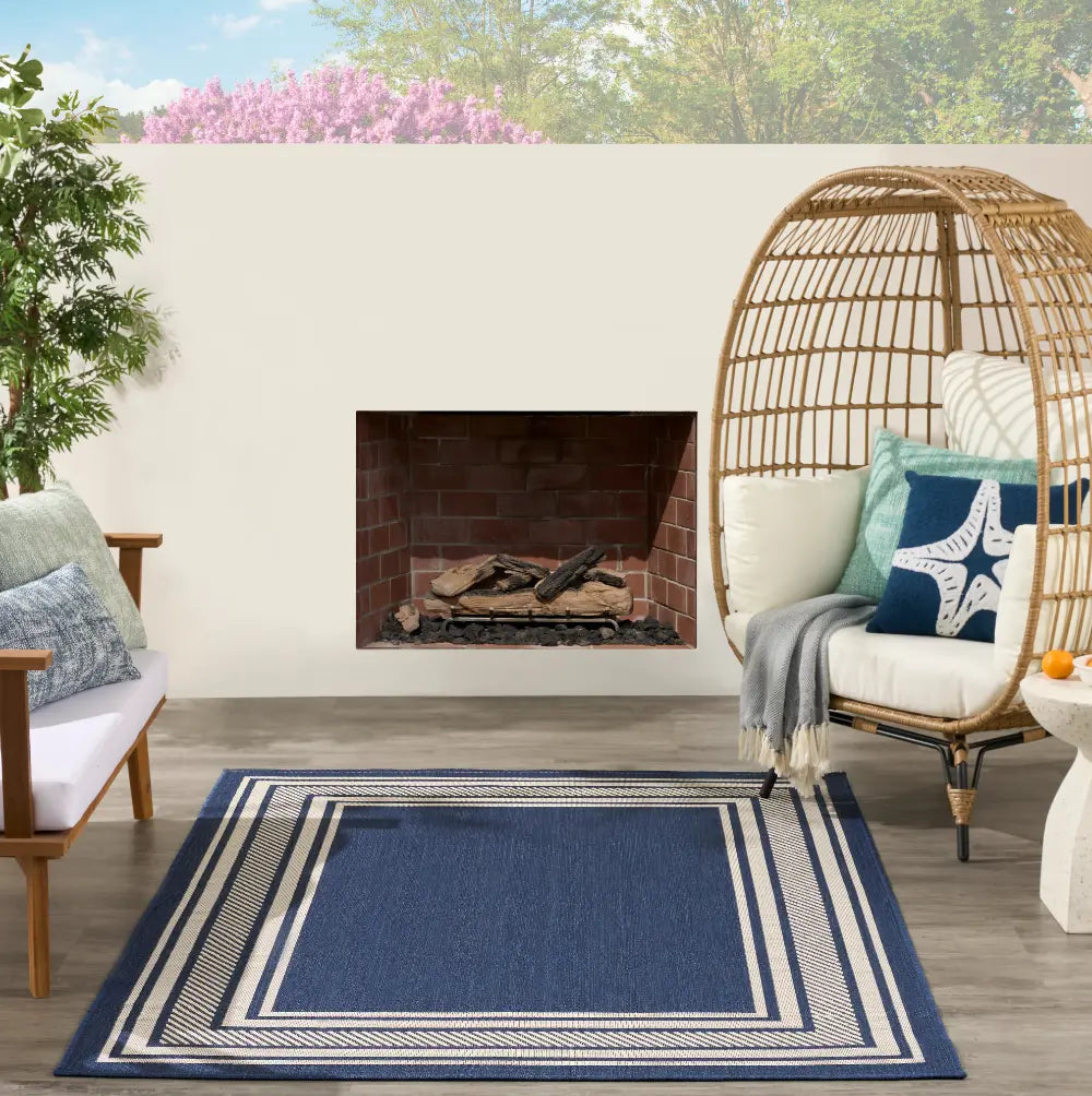 HORIZON INDOOR/OUTDOOR HOZ03 Navy Indoor Outdoor RS