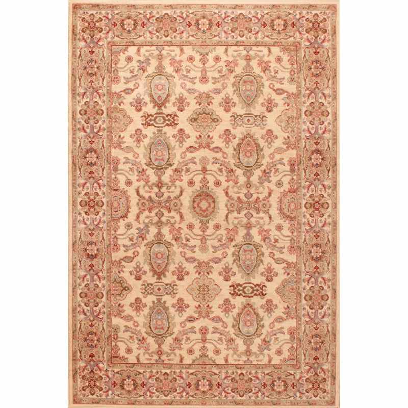 Keshan Supreme Herati Traditional Rugs in Cream