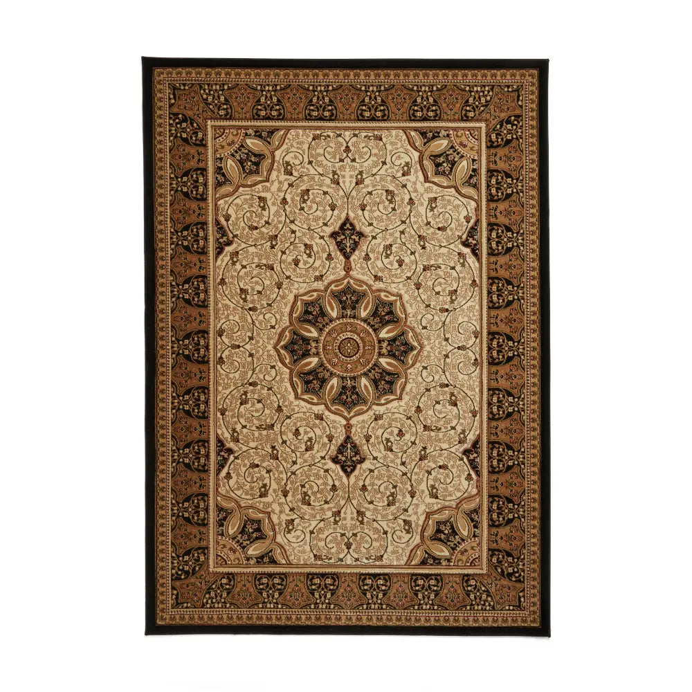 Heritage 4400 Black Cream Rug RS