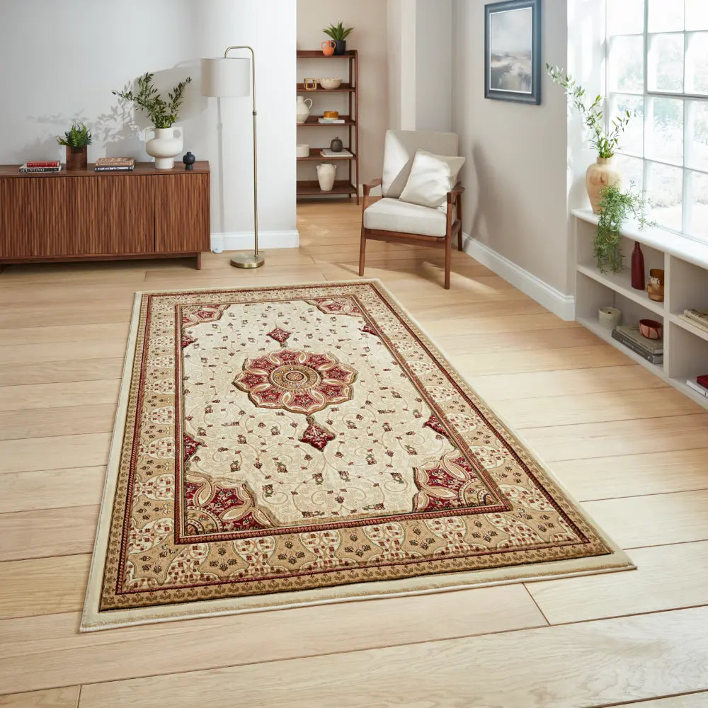Heritage 4400 Cream Red Rug RS