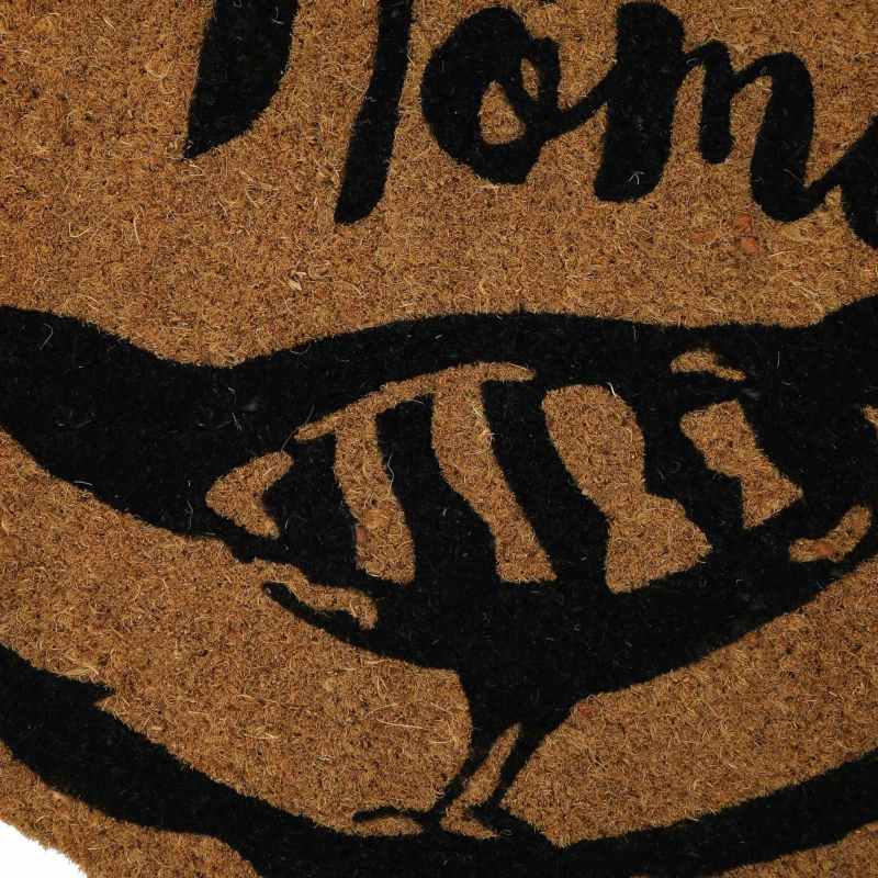 Home Sweet Home Coir Circle Round Doormats in Natural