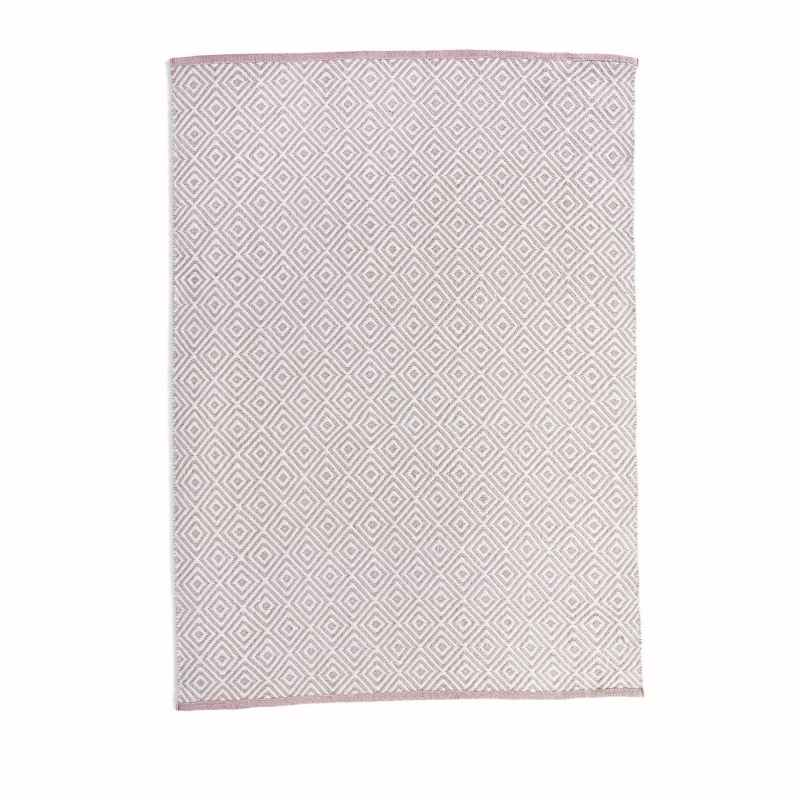 Hug Rug Reversible Woven Diamond Rugs in Pink