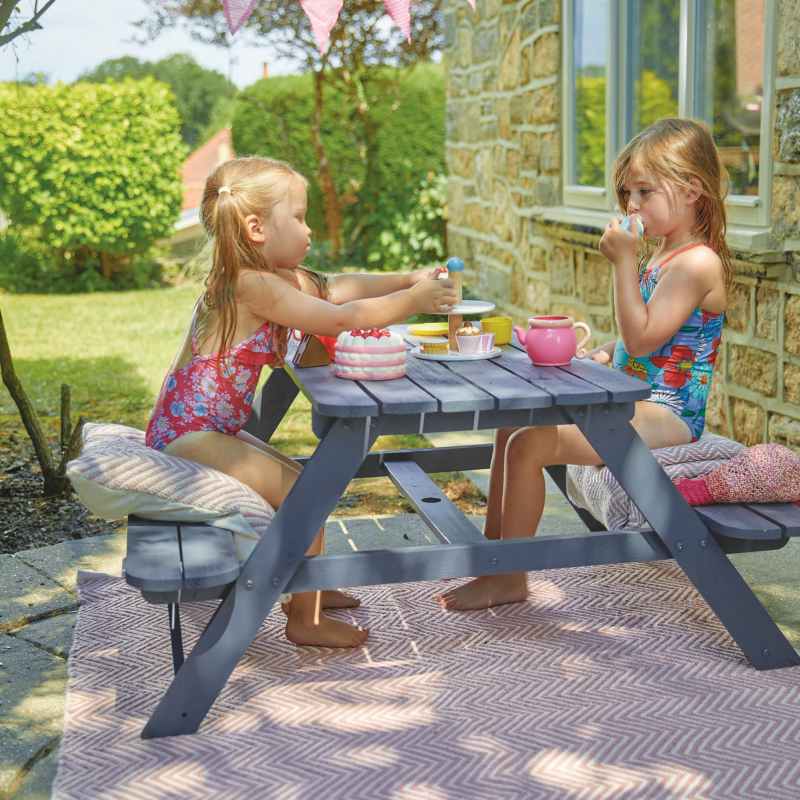 Hug Rug Reversible Woven Herringbone Rugs in Pink