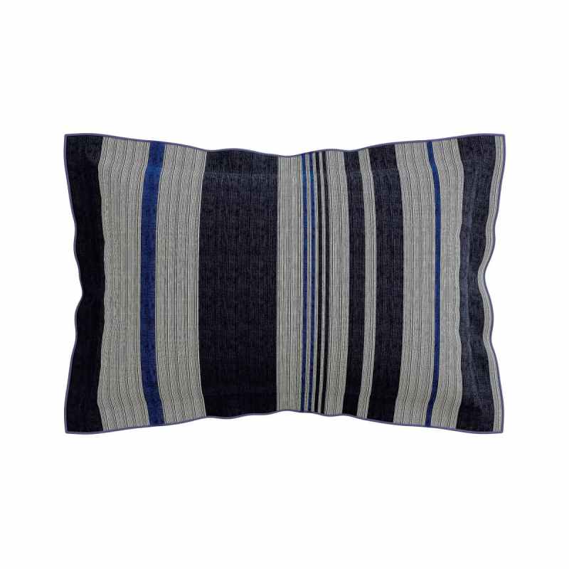 Imara Print Bedding by Bedeck of Belfast in Navy Blue