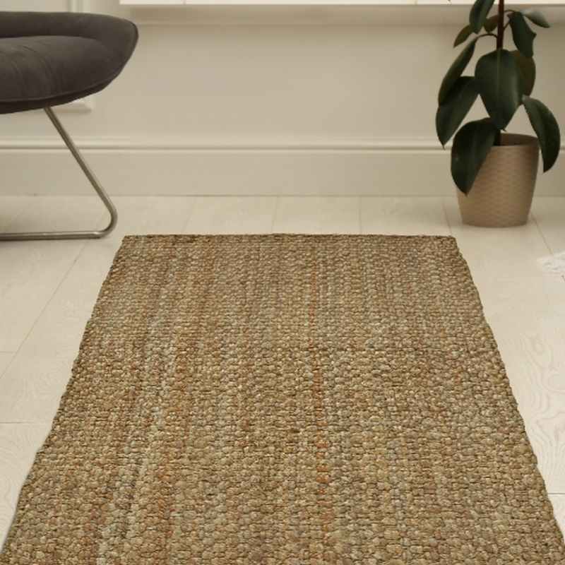 Indian Jute Modern Plain Rugs in Natural