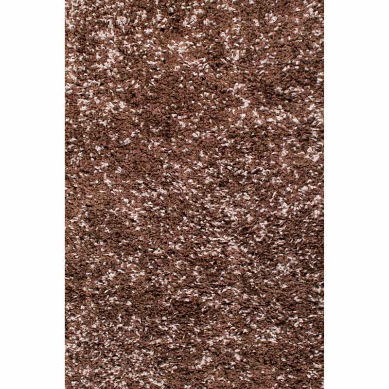 Indulgence Plain Shaggy Rugs in Latte Brown