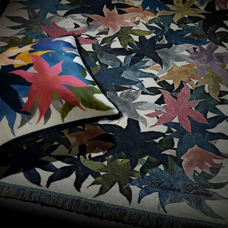 Christian Lacroix Iris Des Marais Cushion in Craie Multi