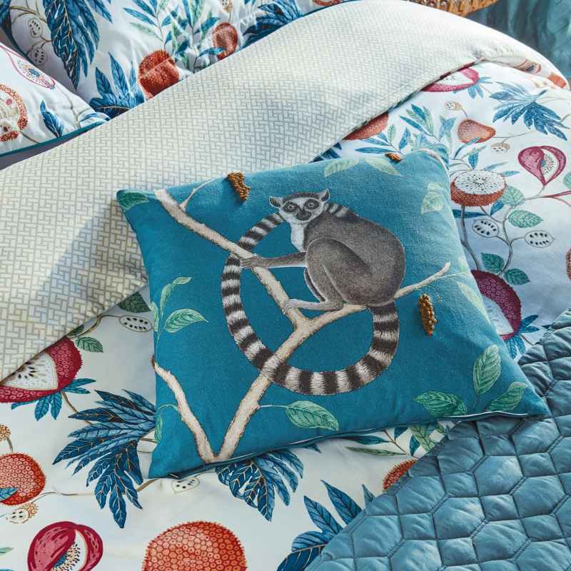 Jackfruit Designer Bedding Duvet Cover and Pillowcase By Sanderson in Indigo