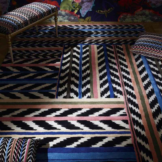 Jaipur Stripe Rugs by Christian Lacroix in Azur Multi