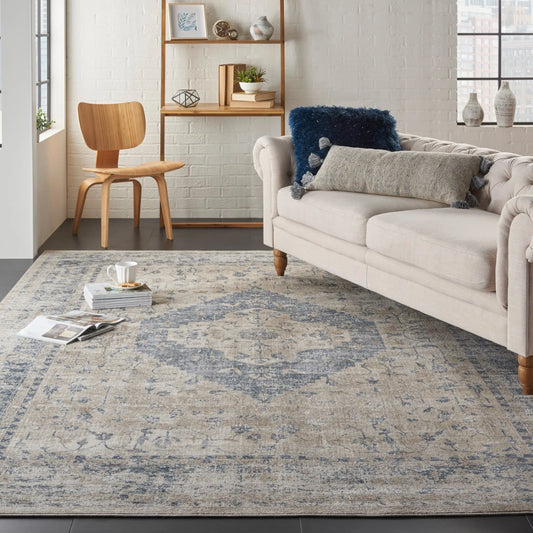 Malta MAI11 Ivory Blue Rug RS