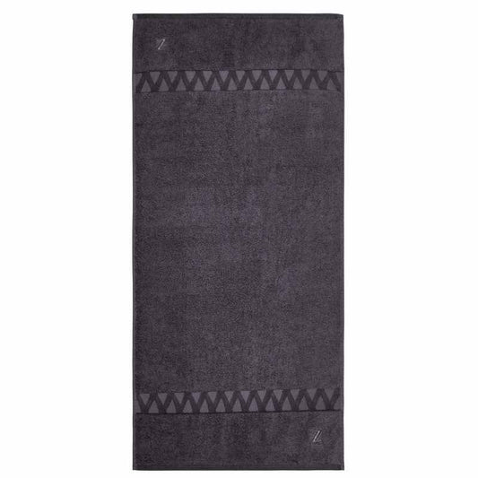 Kanoko Organic Cotton Towels by Zoffany in Bone Black