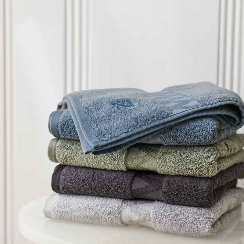 Kanoko Organic Cotton Towels by Zoffany in Flint Grey