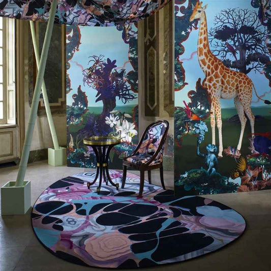 Kaoscope Abstract Rugs by Christian Lacroix in Cendre