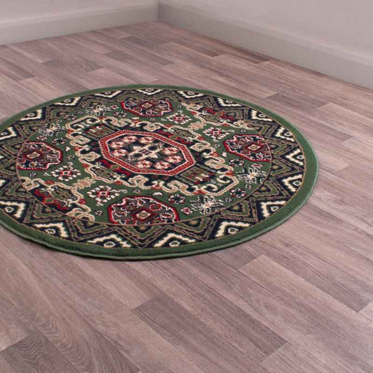 Kayo Circular Rugs in Green by Rugstyle