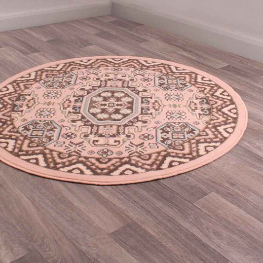Kayo Circular Rugs in Rose by Rugstyle