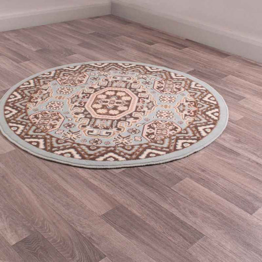 Kayo Circular Rugs in Sky by Rugstyle