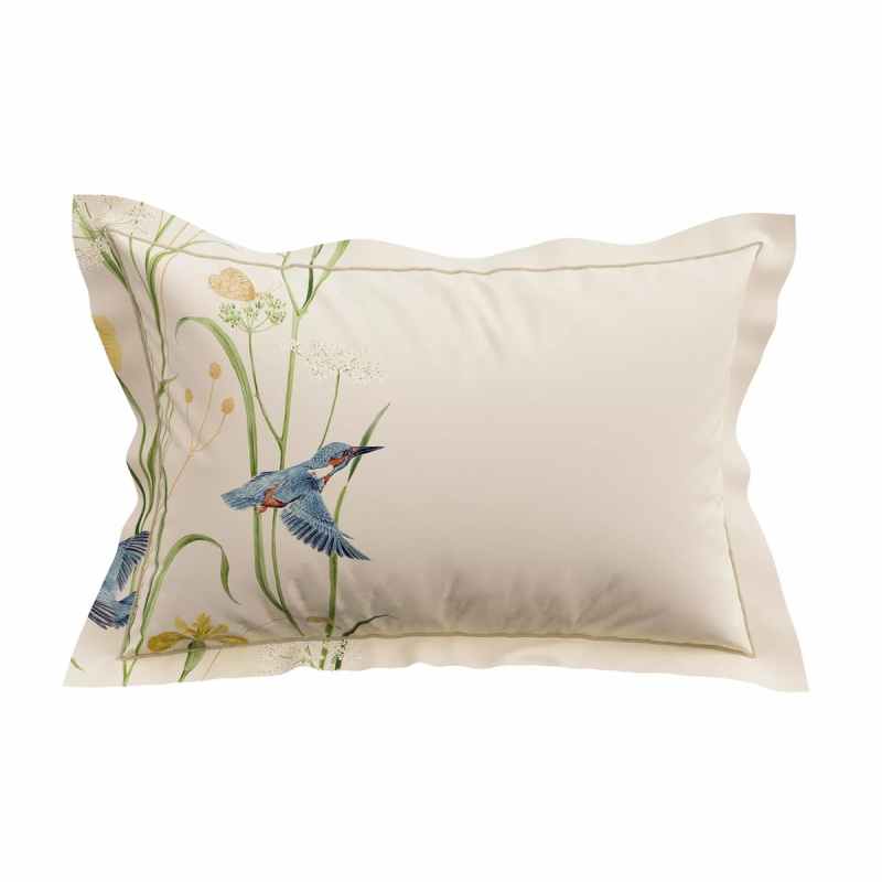 Kingfisher & Iris Bedding by Sanderson x National Trust in Azure Linen