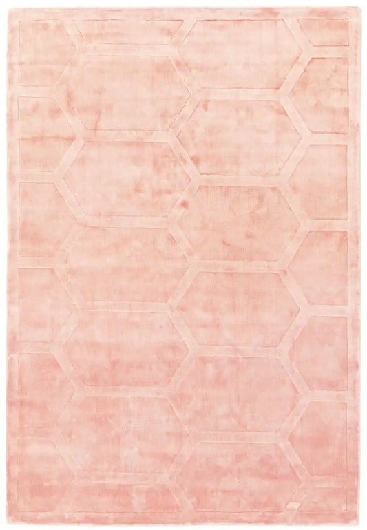 Asiatic kingsley pink Pink Living Room Geometric Rug.