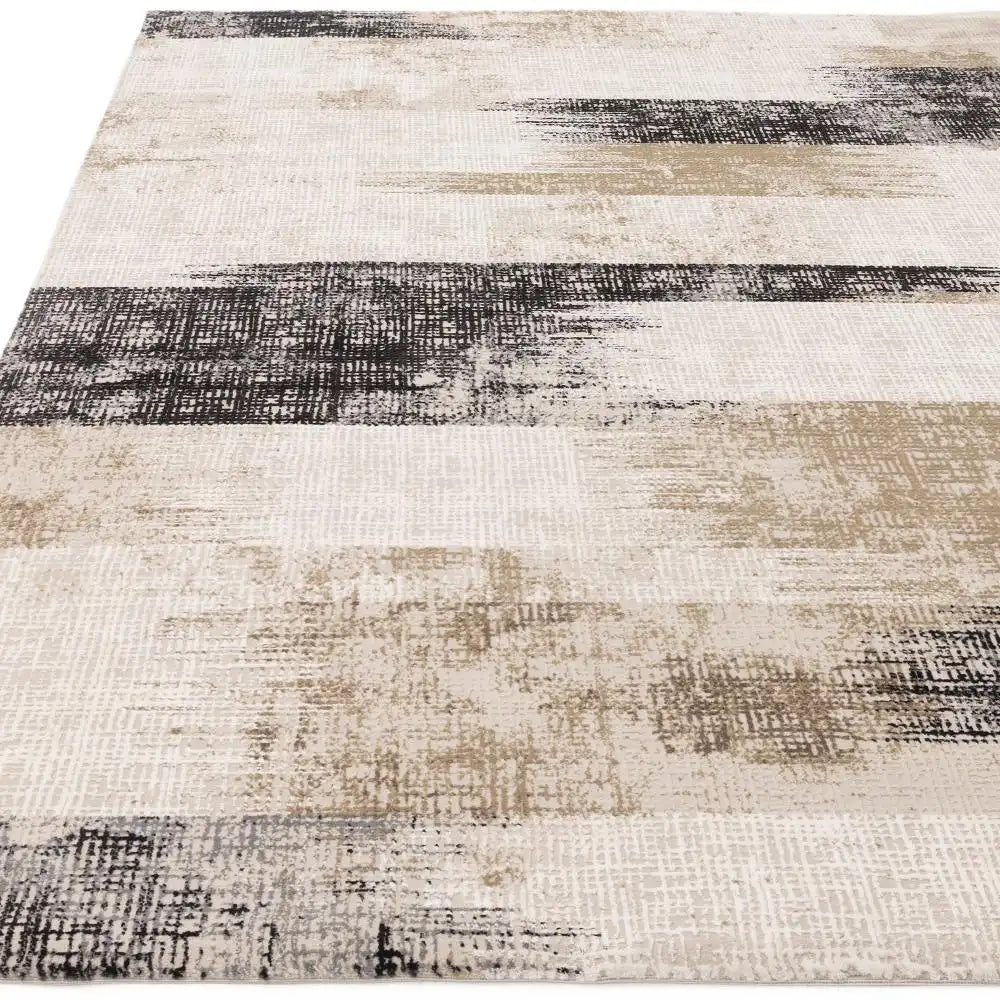 Asiatic kuza lines beige Grey, Beige, Multicoloured Living Room  Rug.