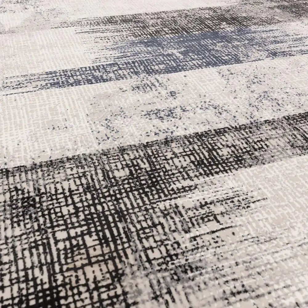 Asiatic kuza lines blue Blue, Grey, Multicoloured Living Room  Rug.