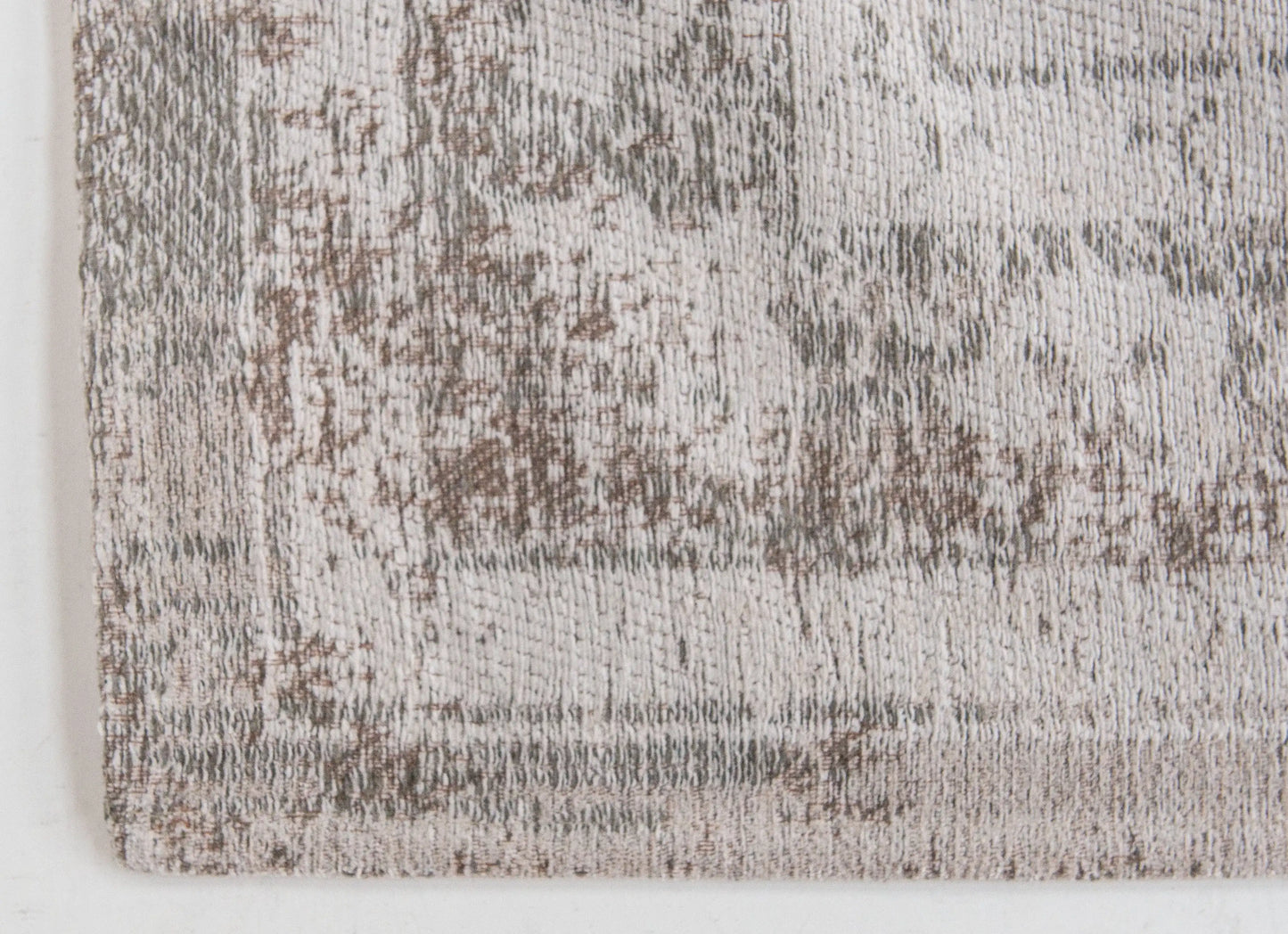 Louis de Poortere fading world medallion 8383 salt and pepper Ivory Living Room Flat Weave Rug.