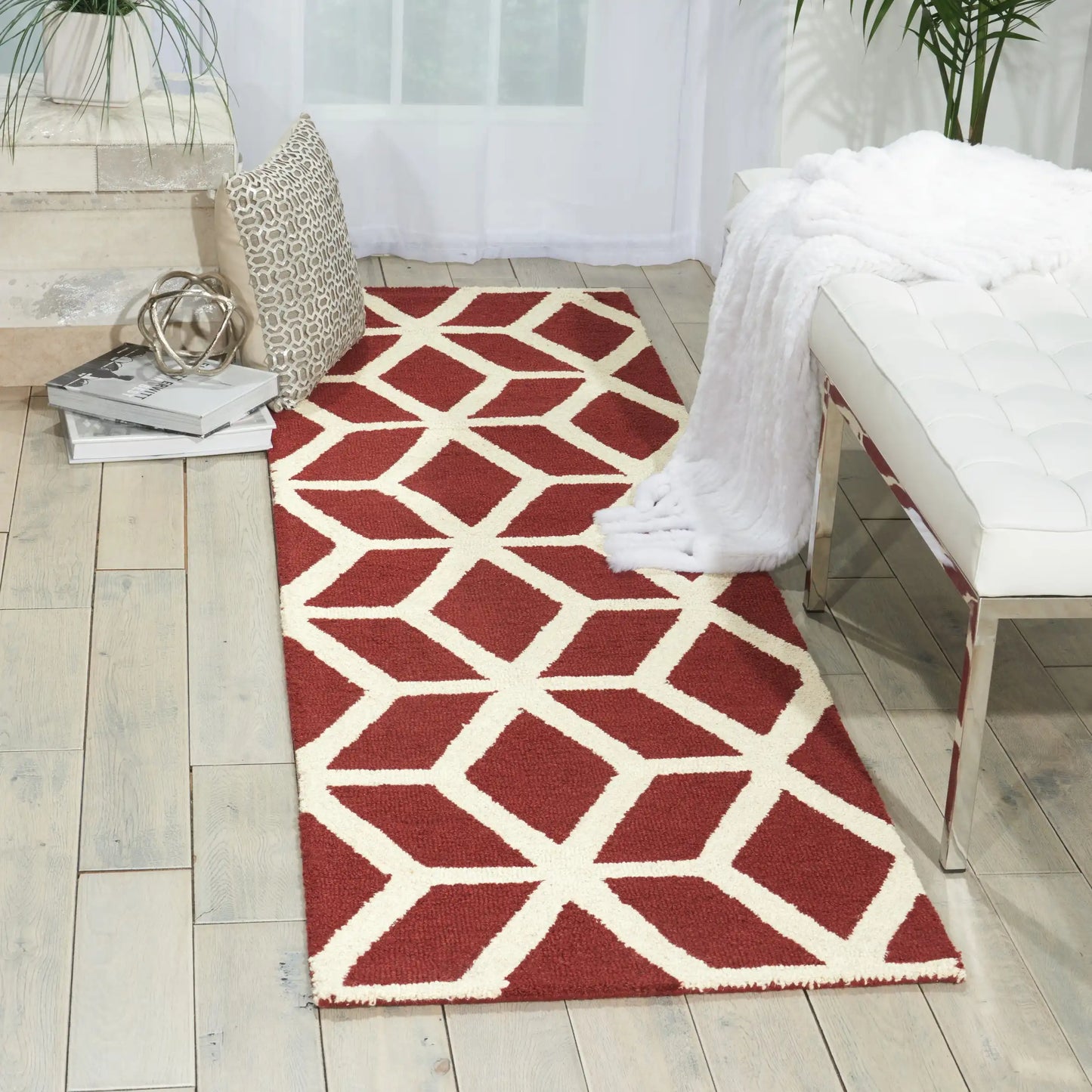 Linear LIN01 Brick Ivory Rug RS