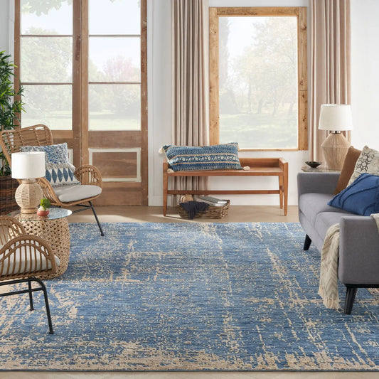 Luna LUN01 Dark Blue Mocha Rug RS