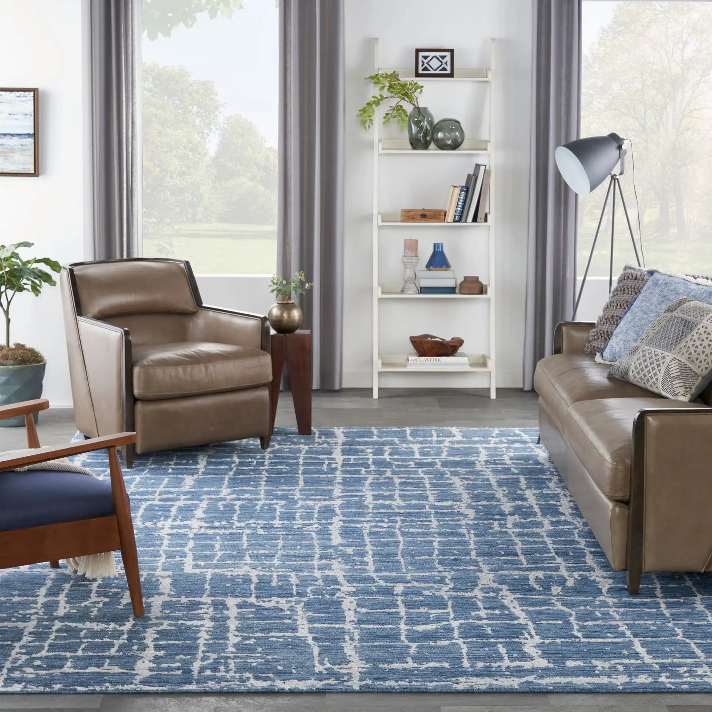 Luna LUN02 Blue Silver Rug RS