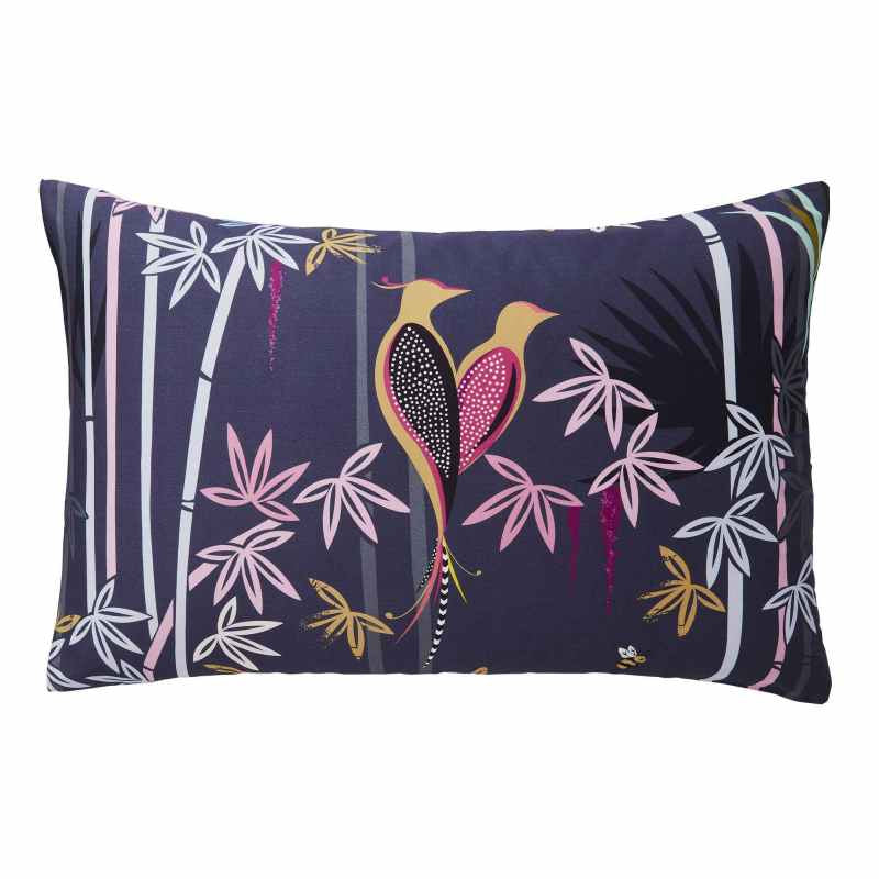 Linear Bamboo Bedding Duvet Cover and Pillowcase By Sara Miller in Blue