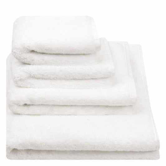 Loweswater Organic Cotton Bath Towels By Designers Guild in Bianco White