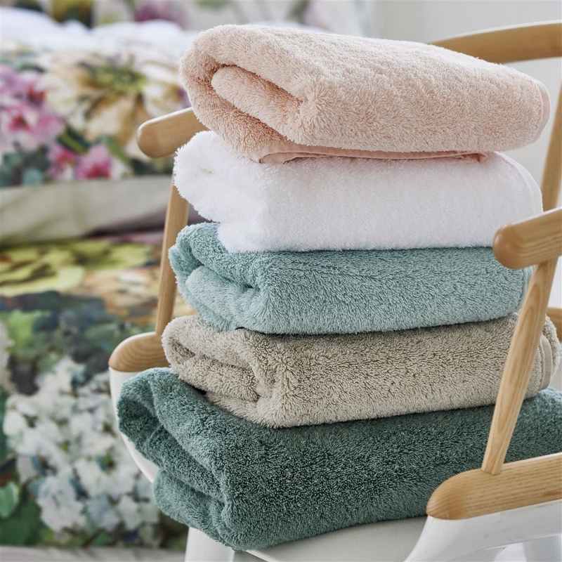 Loweswater Organic Cotton Bath Towels By Designers Guild in Celadon Green