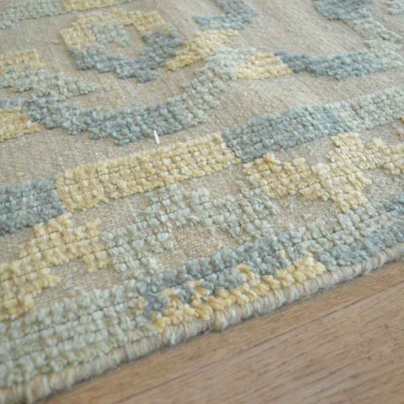Manika 06 Traditional Border Textured Rugs in Beige