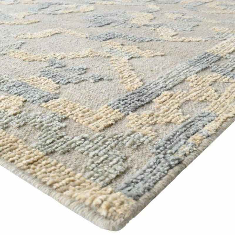 Manika 06 Traditional Border Textured Rugs in Beige