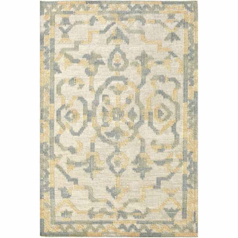 Manika 06 Traditional Border Textured Rugs in Beige
