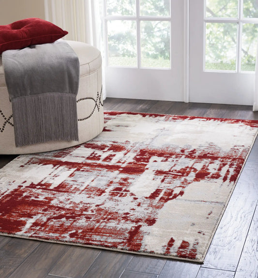 Maxell MEA14 Ivory Red Rug RS