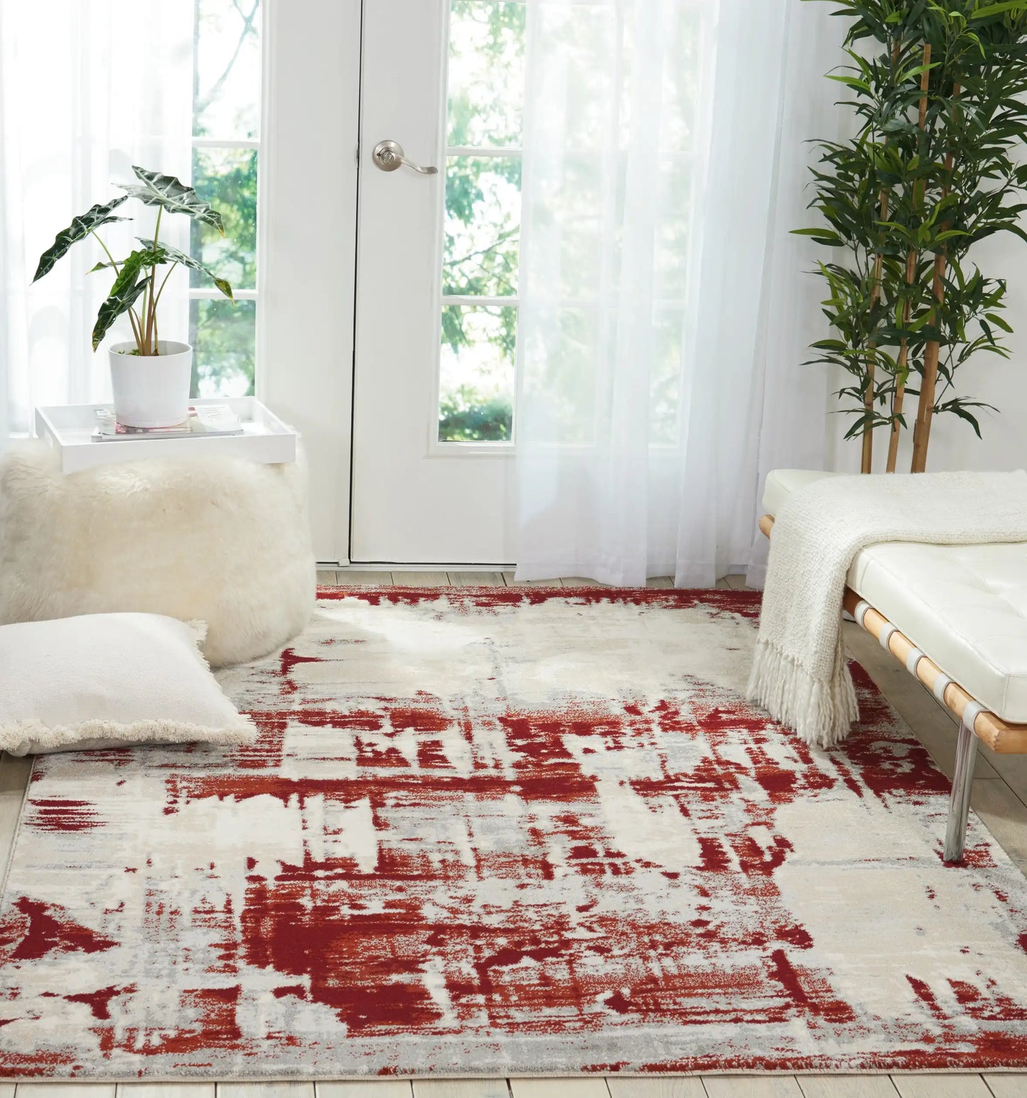 Maxell MEA14 Ivory Red Rug RS