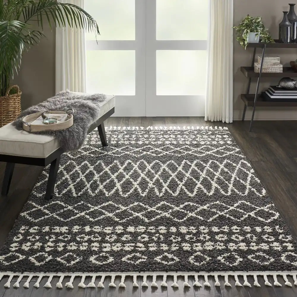 Moroccan Shag MRS02 Charcoal Rug RS
