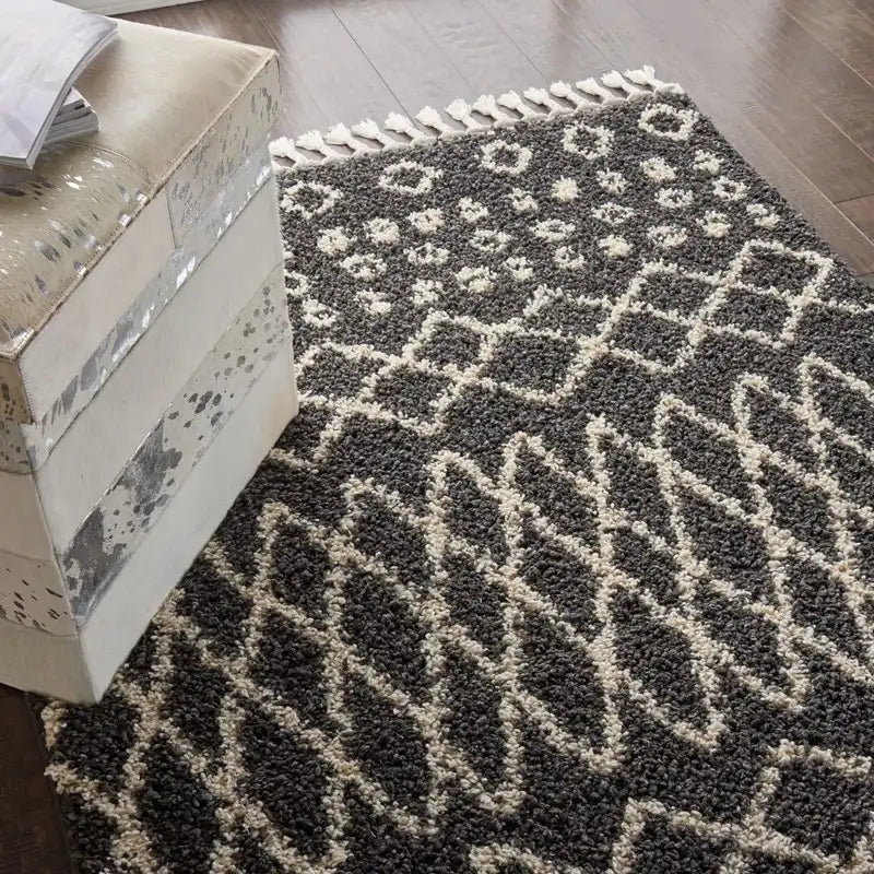 Moroccan Shag MRS02 Charcoal Rug RS