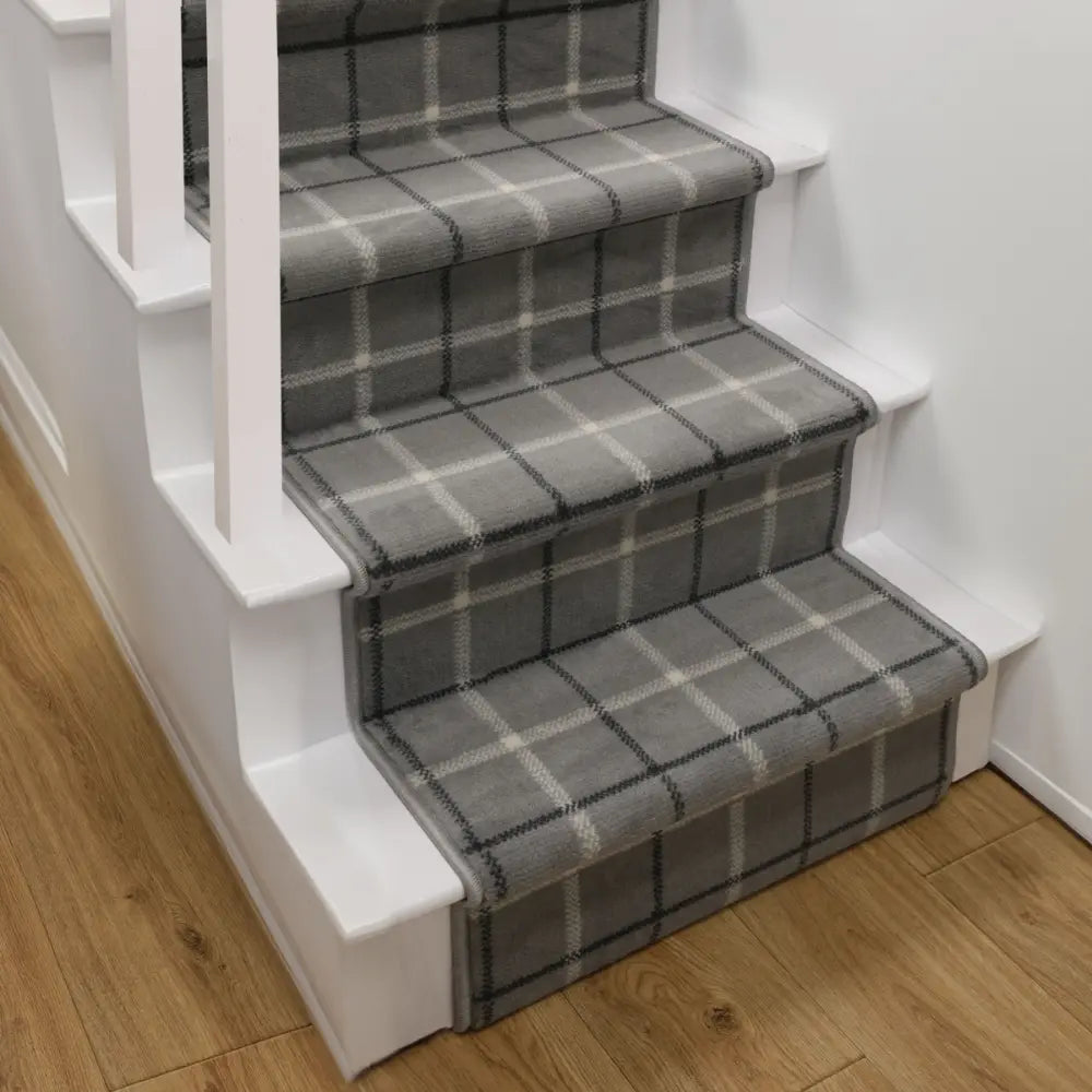 Stair Runners Maestro Stair Runner Check Grey RS