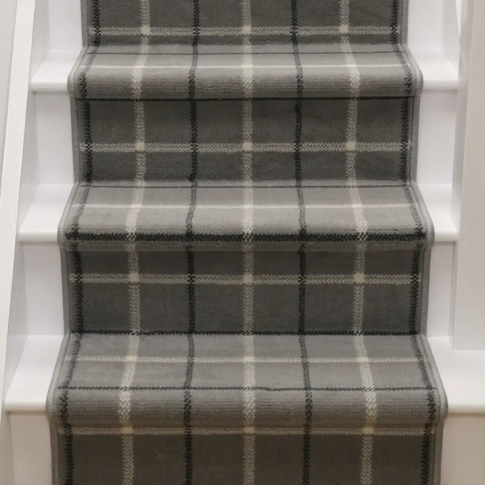 Stair Runners Maestro Stair Runner Check Grey RS